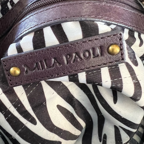 Ladies purse in Eggplant leather - Picture 4 of 4